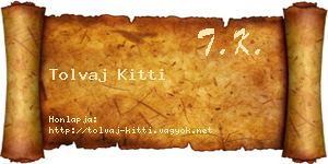 Tolvaj Kitti névjegykártya