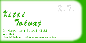 kitti tolvaj business card